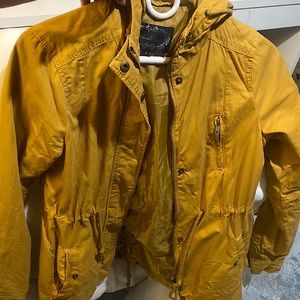 Golden yellow women’s spring utility jacket , sz small